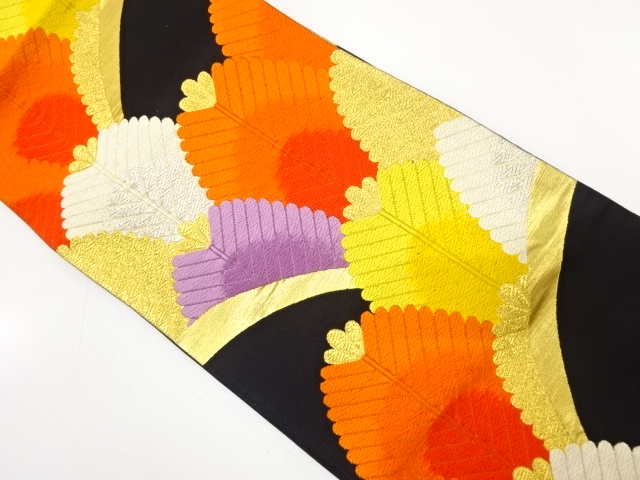 JAPANESE KIMONO / ANTIQUE FUKURO OBI / SILK / WOVEN YOUNG PINE